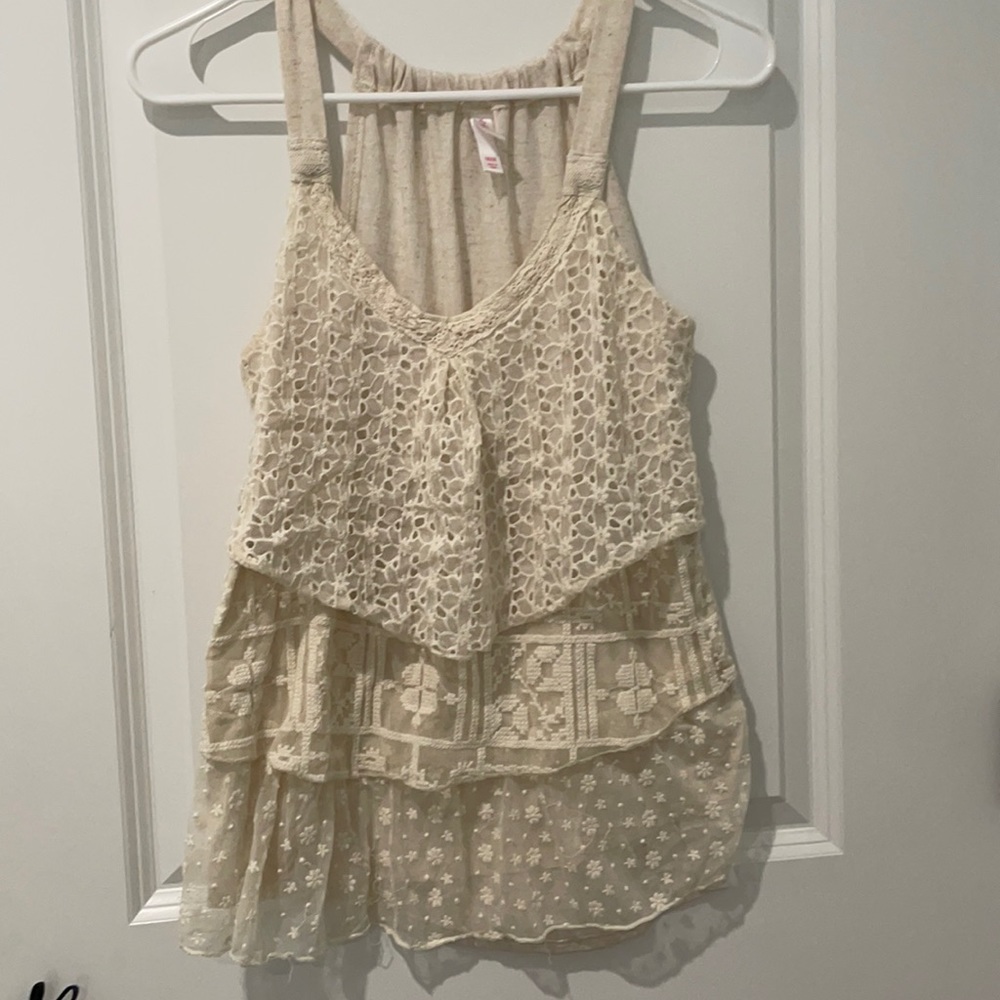 Xhileration Creme Tank Top